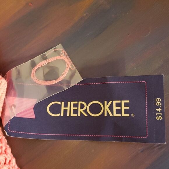 NWT Bright Coral Cherokee Loose Knit Shrug Sweater - Picture 3 of 4